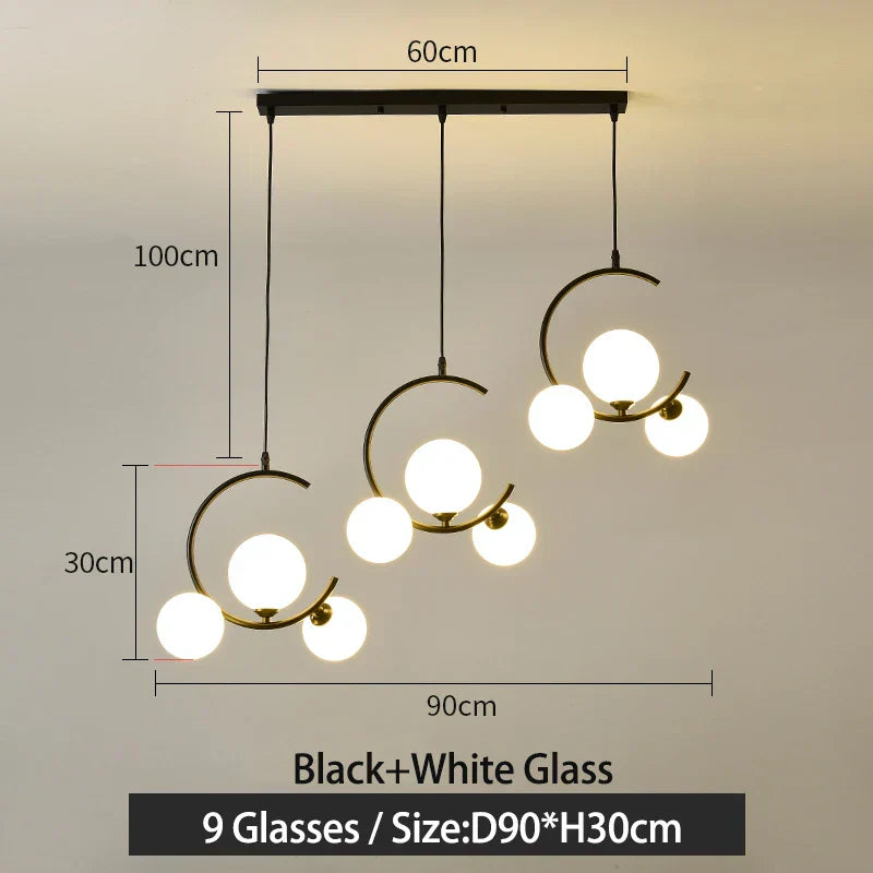 Decorbites™ Glas-Kugelleuchte | Moderne nordische G9 LED Lampe für Wohnzimmer & Schlafzimmer