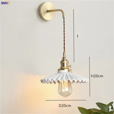Decorbites™ Japanische Keramik-Hängeleuchte Kupfer Vintage Nordisches Lampenarmatur für Heimdekoration