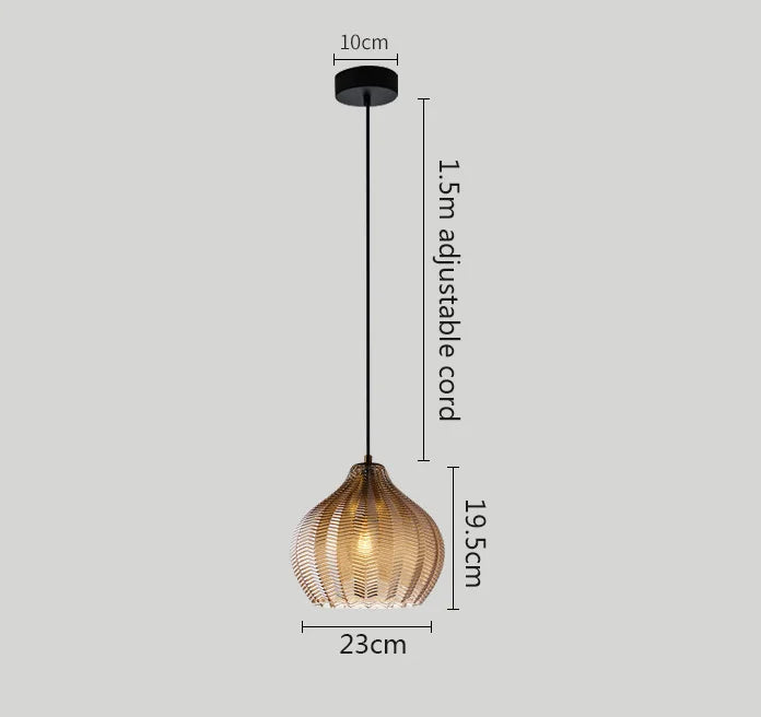 Decorbites™ Bernstein-Graues Glas-Lüster LED-Lampe Modern Nordisch Schlafzimmer Restaurant Bar Treppenhaus Lampe