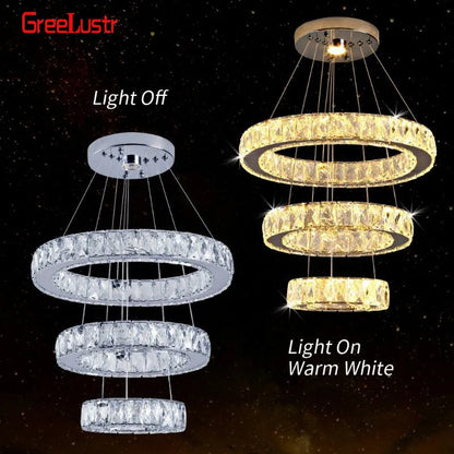 Decorbites™ Crystal-LED-Kronleuchter: Moderne Hängelampe für luxuriöse Einrichtung des Wohnraums