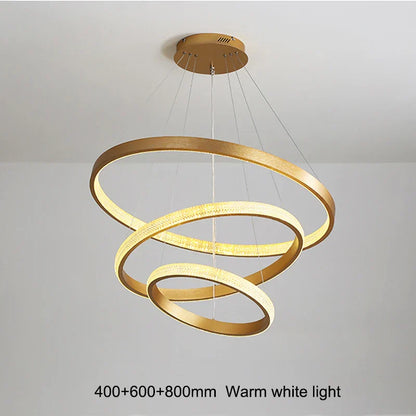 Decorbites™ Goldkreis-Kronleuchter Kreative LED-Beleuchtung Moderne Innenarmaturen