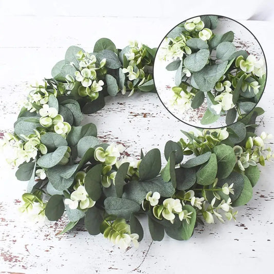 Decorbites™ Eukalyptusblatt-Kranz - Wohnaccessoire, DIY, Hochzeit, Feiertag & Wohnzimmer-Dekoration