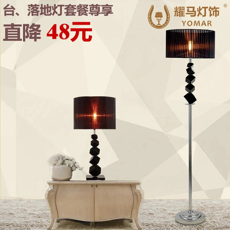 Decorbites™ Schwarze Kristall-Tischlampe: Modern, Gemütlich & Romantisch im Europäischen Stil