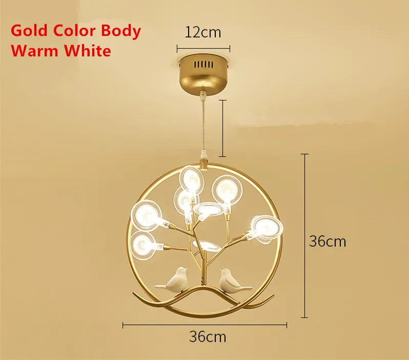 Gold Glass Nordic Chandelier
