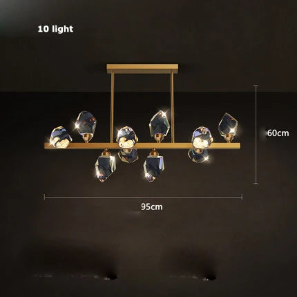 Decorbites™ Kristall-Kupfer-Runder Kronleuchter: Elegante LED-Hängeleuchte für das Esszimmer