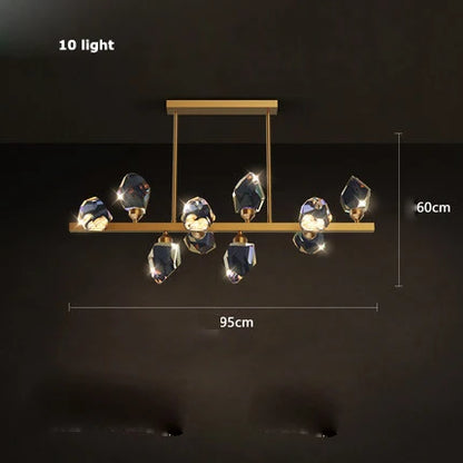 Decorbites™ Kristall-Kupfer-Runder Kronleuchter: Elegante LED-Hängeleuchte für das Esszimmer
