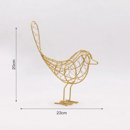 Decorbites™ Eisen-Vogel-Figuren: Nordische abstrakte Statue für Heimdekoration, Wohnzimmer, Schreibtisch