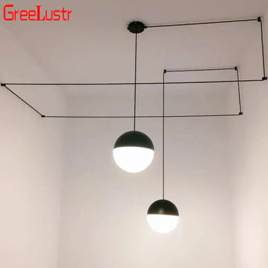 DecorBites™ Geometric Glass Ball LED Pendant Chandelier Ceiling Lamp for Living Dining Bedroom