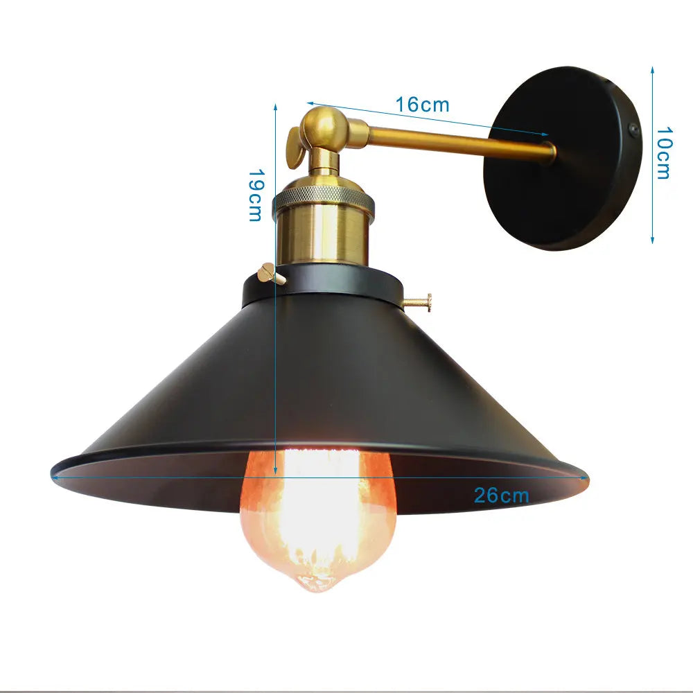 Decorbites™ Industrielles Loft-Wandleuchte, Retro-Wandlicht für die Einrichtung zu Hause, E27-Glühbirnenbeleuchtung