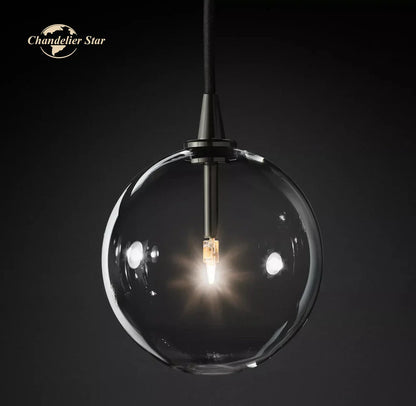 DecorBites™ Glass Globe Pendant Light Chandelier for Dining Room, Bedroom, Entryway