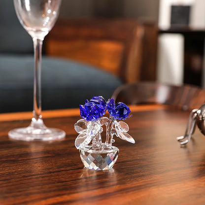 Decorbites™ Kristall-Rosenblumen-Träume Glas-Papiergewicht-Bouquet-Skulptur