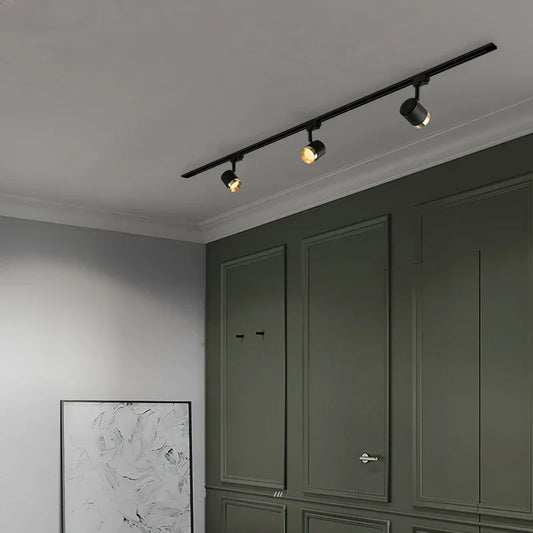 Decorbites™ Schwarzer Aluminium-LED-Schienenstrahler – Verstellbare Luxus-Deckenleuchte für Ausstellungen