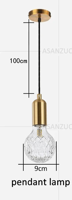 Decorbites™ Messing-Anhängerleuchte für Esszimmer Schlafzimmer Wohnzimmer Wandlampe