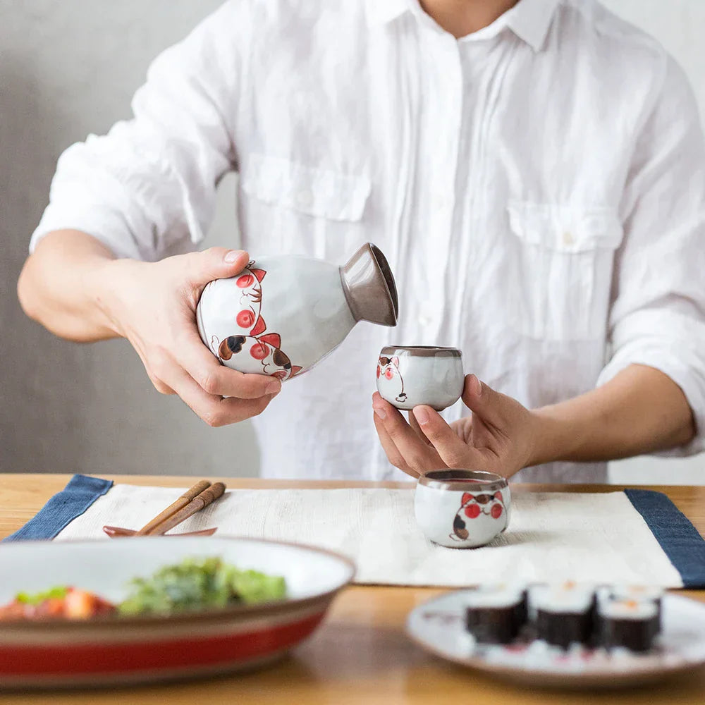 Decorbites™ Japanisches Keramisches Sake-Weinbecher-Set - KL-001 | Kleine Trinkkollektion