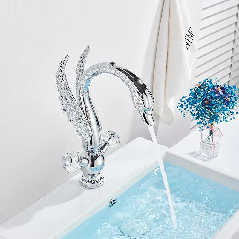 Crystal Handle Basin Faucet