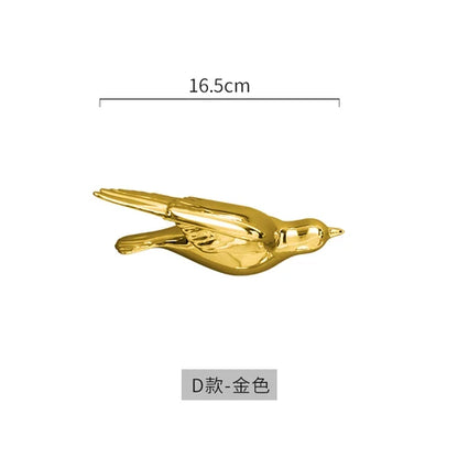 DecorBites™ Golden Bird Wall Hanging Modern Decor Pigeon Accessory
