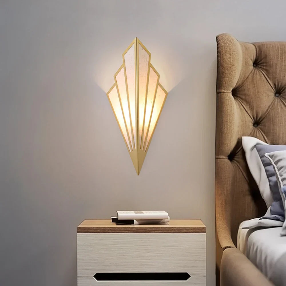 Brass Wall Fan Lamp