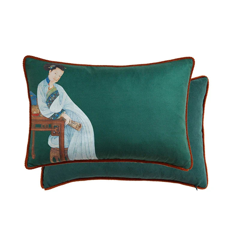 Decorbites™ Gerichts-Welpe-Druck Fellgefranst Bolster Bezug Dekoratives Kissenbezug