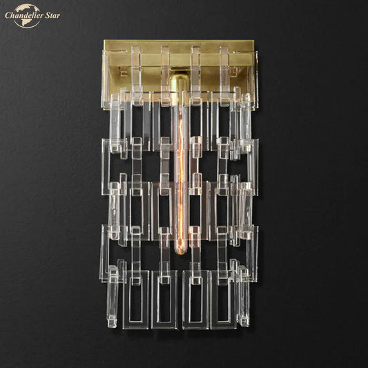 Decorbites™ Kristall-Wandleuchte: Modernes Art-Deco-Quadratdesign für die Raumgestaltung im Haus
