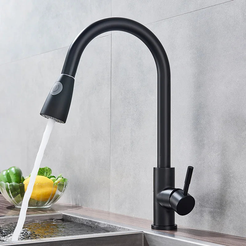 Gold Brass Rotatable Mixer Kitchen Faucet