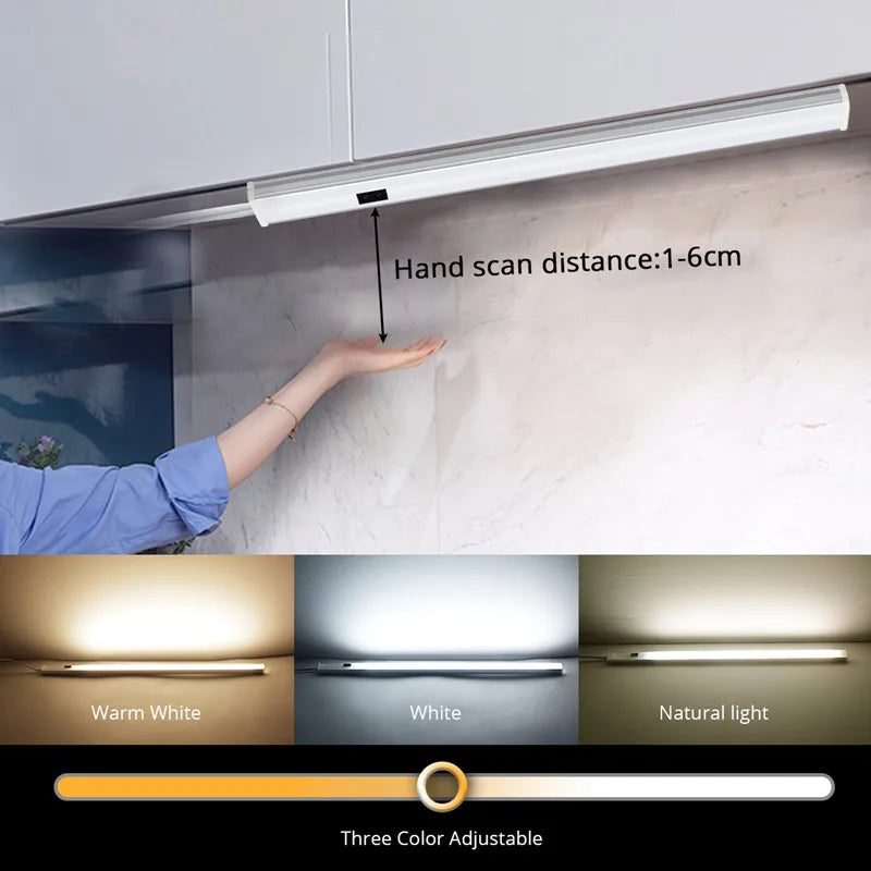DecorBites™ LED Cabinet Light with Motion Sensor - USB Plug, Kitchen Bedroom Closet Night Lamp