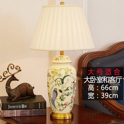 Decorbites™ Land Blumen Vogel Keramik Tischlampe Modern Einfach Retro Schlafzimmer Nachttisch