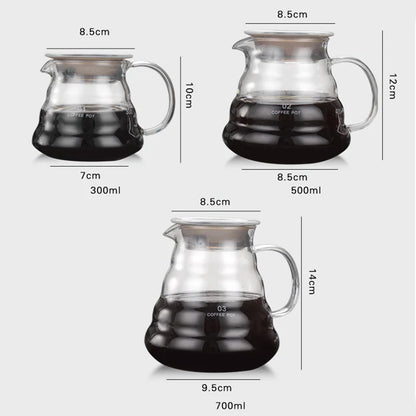 DecorBites™ Cloud Shaped Glass Coffee Kettle Heat Resistant Teapot 360/600/800ml