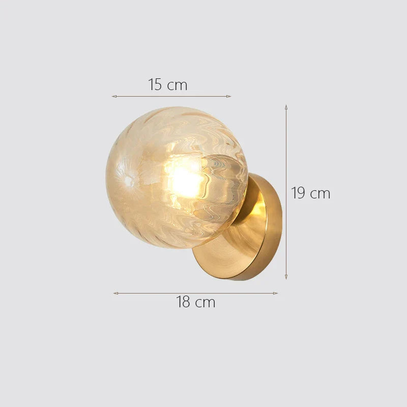Decorbites™ Glasball-Wandlampe: Modernes minimalistisches nordisches Design, luxuriöse Beleuchtung für das Schlafzimmer