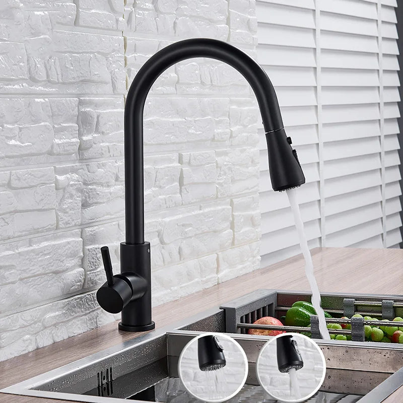 Gold Brass Rotatable Mixer Kitchen Faucet