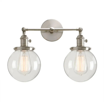 Decorbites™ Doppelt-Kugelkopf-Globus-Glas-Wandleuchte, moderne vintage Innenbeleuchtung