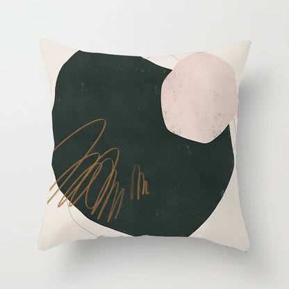 DecorBites™ Geometric Stitch Print Pillow Cover - Modern Minimalist Office Cushion