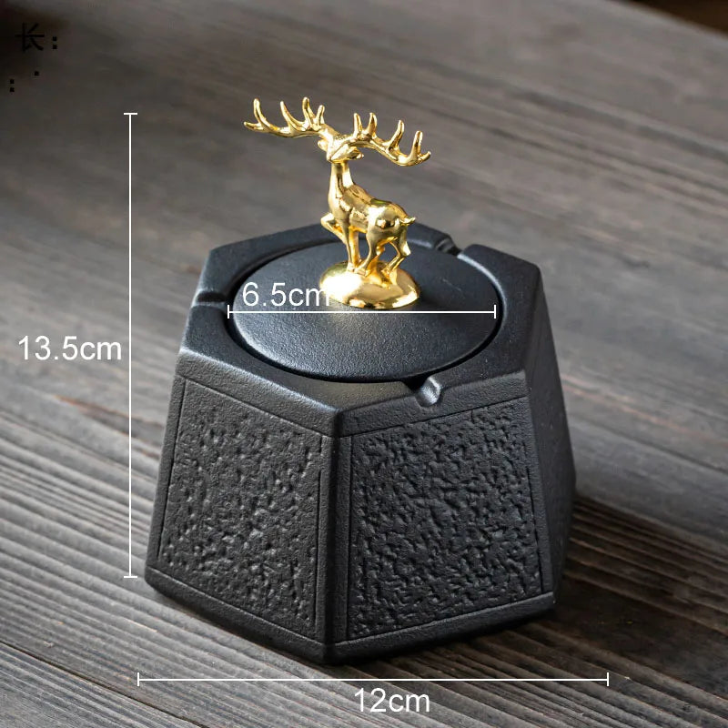 Porcelain Round Ashtray Decor