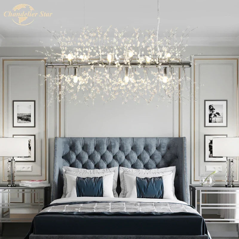 Decorbites™ Kristallstern-LED-Kronleuchter – Art-Deco-Löwenzahn-Hängeleuchte für die Wohnraumausstattung