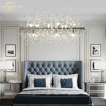 Decorbites™ Kristallstern-LED-Kronleuchter – Art-Deco-Löwenzahn-Hängeleuchte für die Wohnraumausstattung