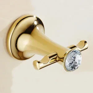 Decorbites™ Gold-Badarmatur-Set: Handtuchhalter, Toilettenpapierhalter, Handtuchstange, Haken