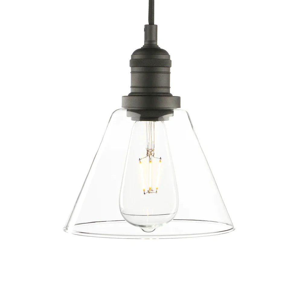 Decorbites™ Klar-Glas-Trichter-Kegelleuchte - Industrielle Vintage 1-Licht-Deckenleuchte
