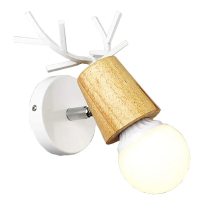 DecorBites™ LED Wood Wall Sconce Modern E27 Base Fixture for Aisle Lighting