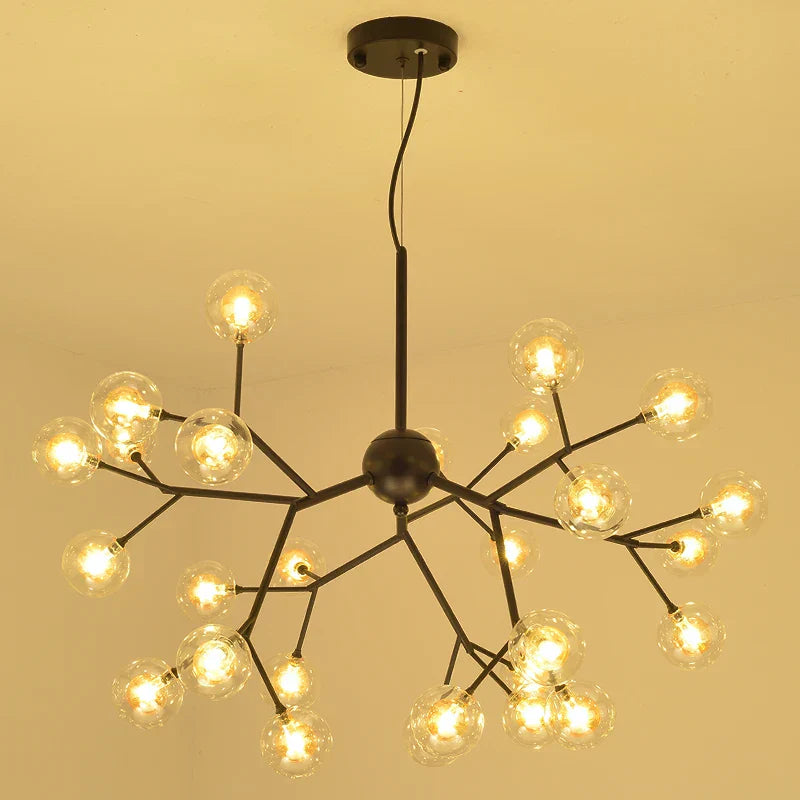 Decorbites™ Heracleum Firefly Glas-Kugelleuchter: Goldener Luxusbeleuchtung für Esszimmer, Küche und Treppenhaus