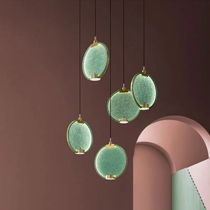 DecorBites™ Brass Pendant Light: Minimalist Glass Round Loft Lamp for Cafe & Bar