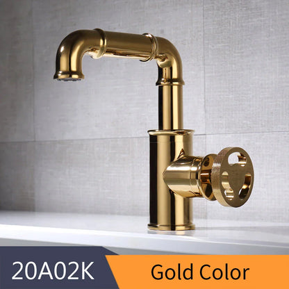 DecorBites™ Black Brass Basin Faucet: Hot Cold Mixer Tap, Contemporary Style