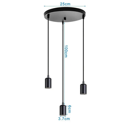 DecorBites™ Iron 3-Light Chandelier Pendant for Living Room Kitchen Restaurant