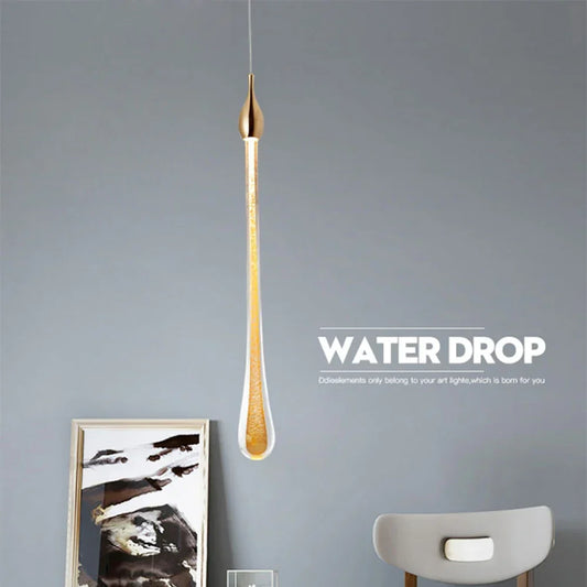 DecorBites™ Crystal Water Drop Chandeliers: Modern Luxury LED Lighting for Bedroom, Bar & Decor