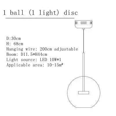 Decorbites™ Glas-Blase-LED-Kronleuchter für Kinder-Küchen-Esszimmer-Büro-Beleuchtung
