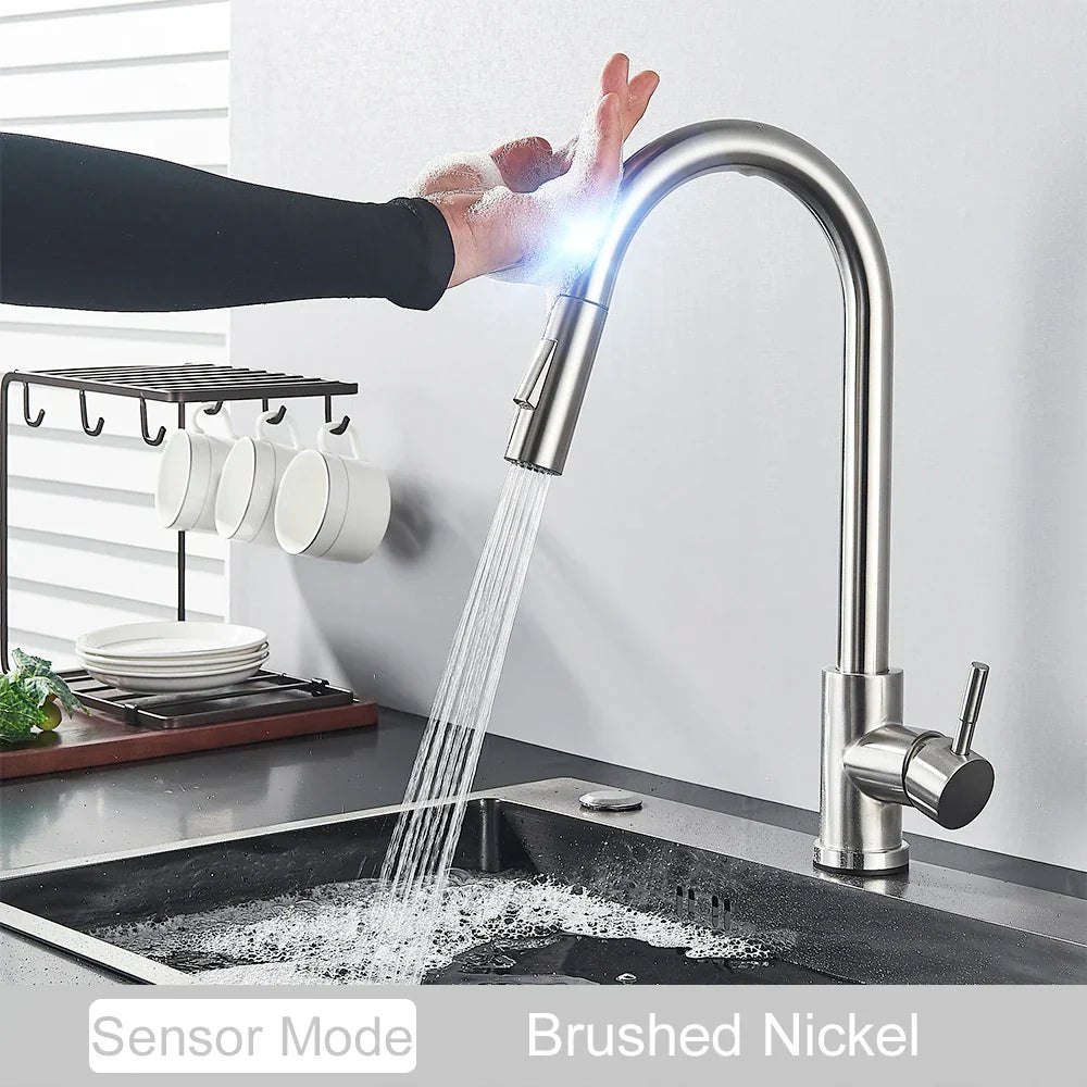 Gold Touch Sensor Kitchen Faucet