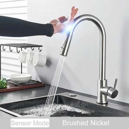 DecorBites™ Gold Kitchen Faucet with Touch Sensor Control for Sensitive Mixer Experience