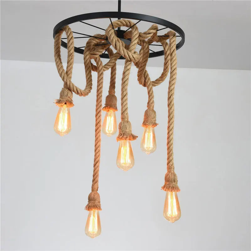 DecorBites™ Industrial Loft Chandelier for Living Room, Dining Room, Restaurant, and Bar