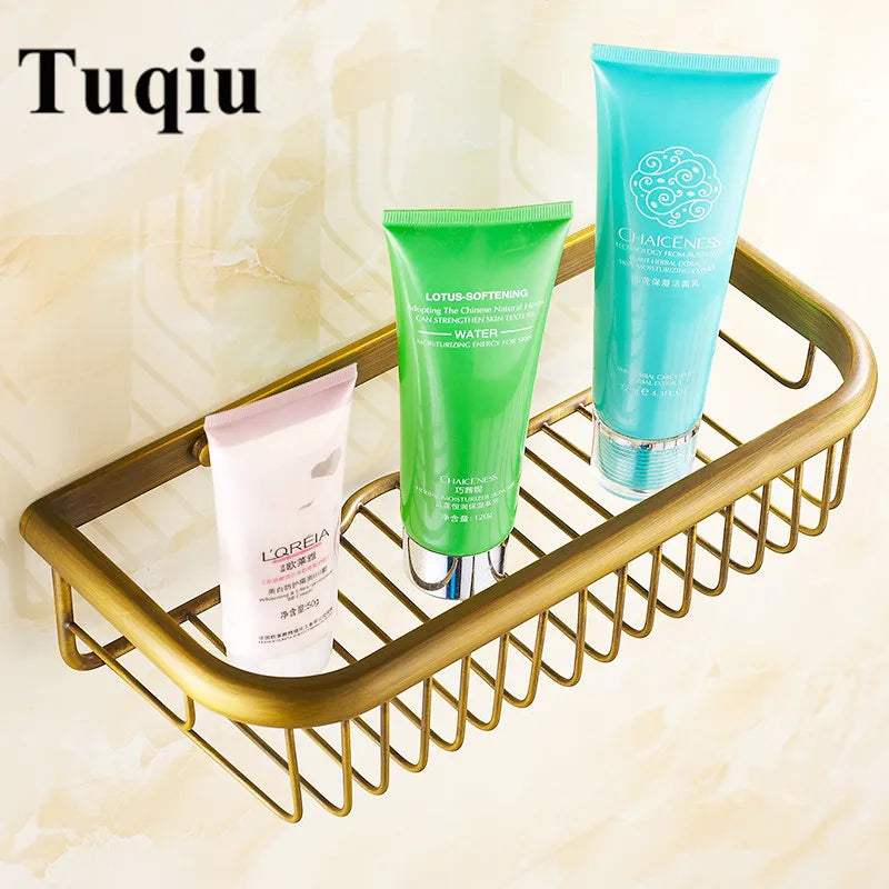 Gold Brass Bathroom Shelf
