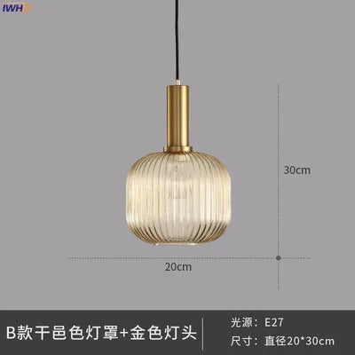 Decorbites™ Glas-Hängeleuchten: Moderne nordische Stil LED-Hängeleuchte für Schlafzimmer, Wohnzimmer, Esszimmer