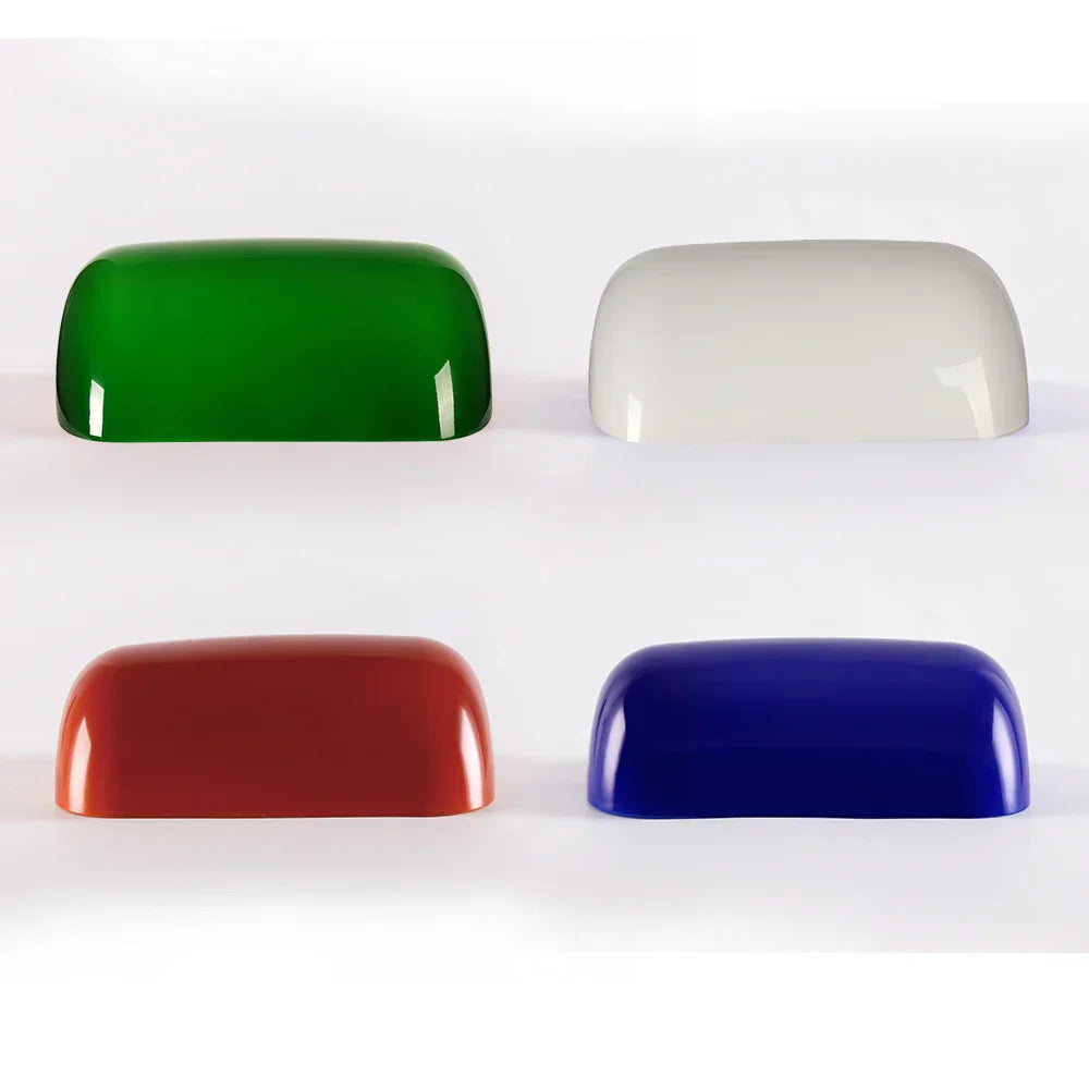 Decorbites™ Glas-Bankier-Lampenschirm – Elegante Lampenschutzabdeckung in Grün/Blau/Bernstein/Weiß