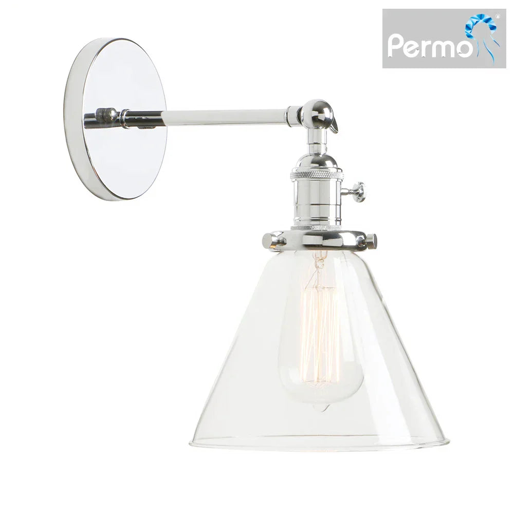 Decorbites™ Trichter-Glas-Wandleuchte E27 Wandlampe Moderne Schlafzimmer-Lampenarmatur
